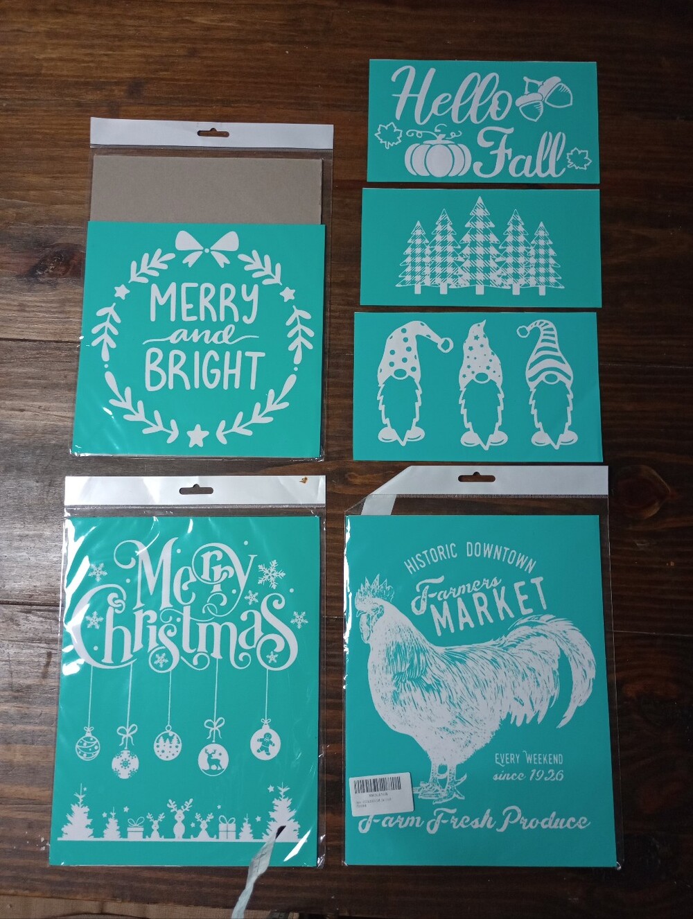 Fall & Christmas Silkscreen Stencil Set - NEW
